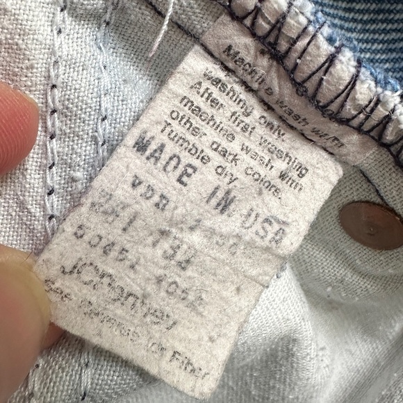 Vintage JCPenney Plain Pockets Cropped Blue Jeans Women’s Size Large High Rise - Picture 13 of 15